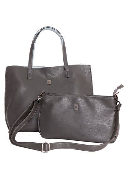 Pebble Vegan Tote Grey