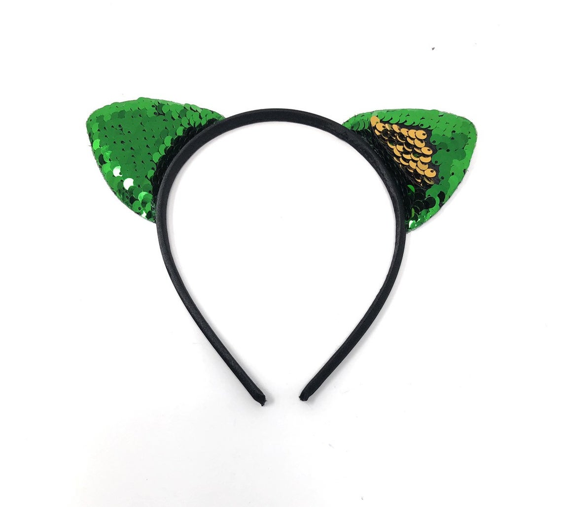 Sequins Hairband Cat Ear Cosplay Headband Women Girls Headwear Party Gifts Pn