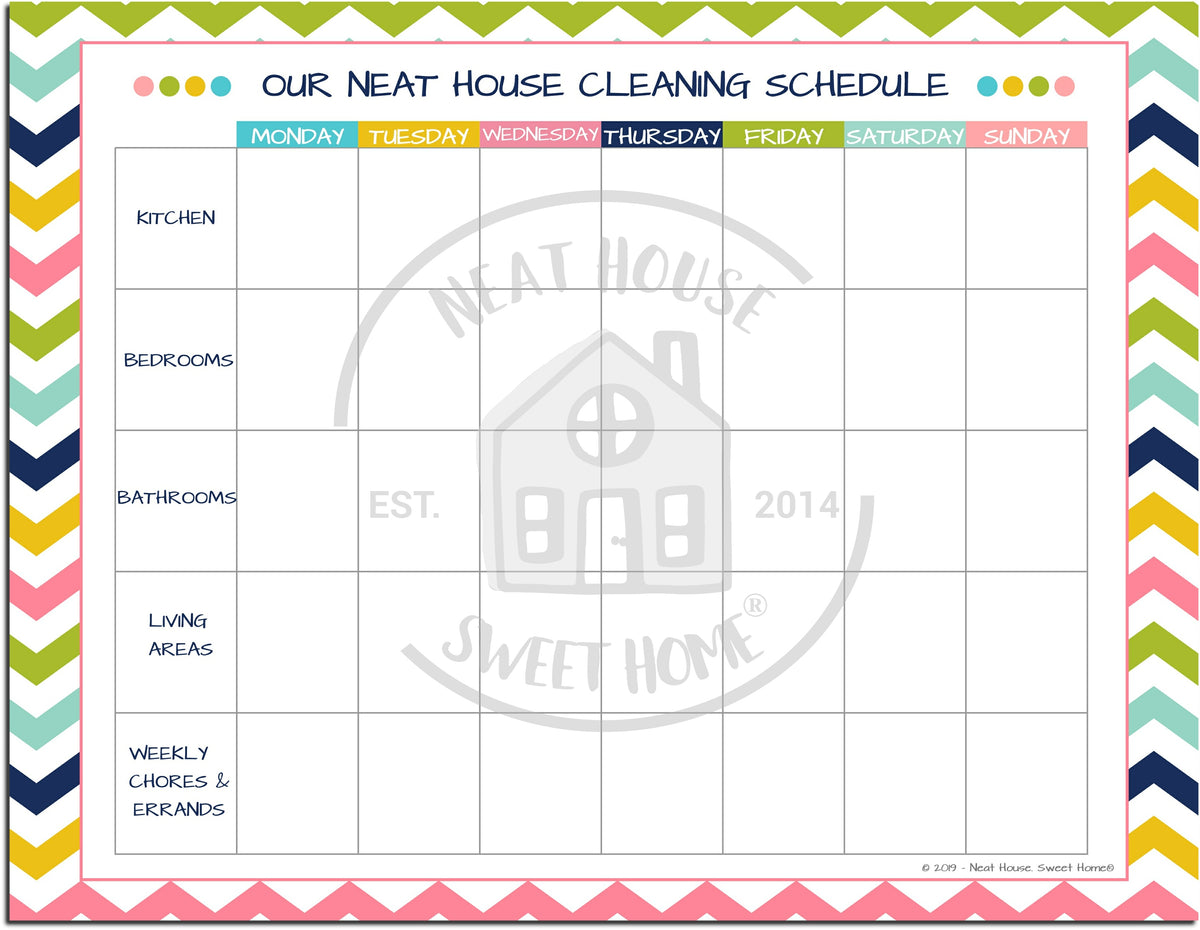 House Cleaning Schedule Template from cdn.shopify.com