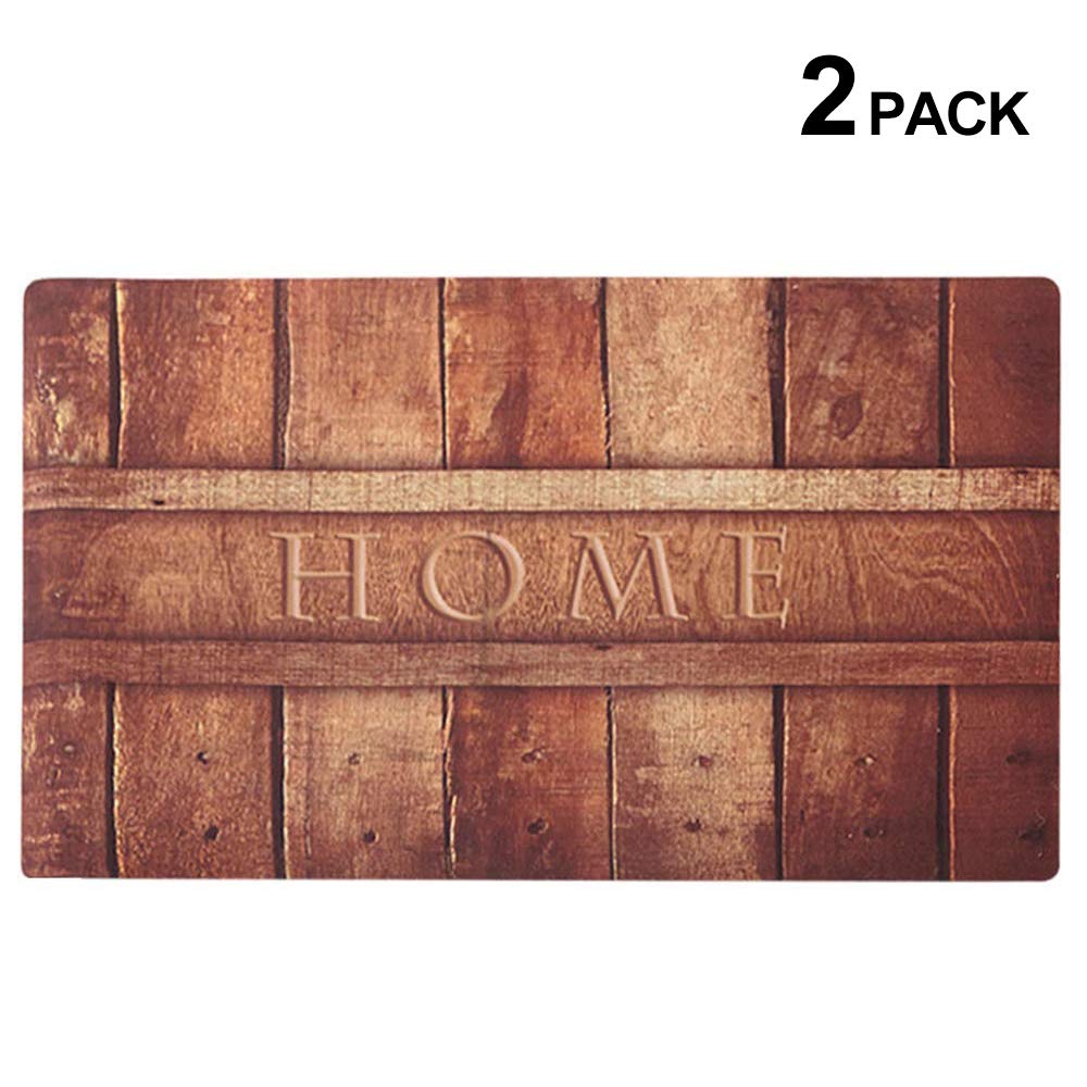 1 Rubber Indoor Doormat Rustic Entrance Welcome Mat 18x30 Heavy