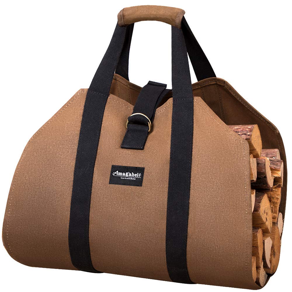 Details about   Outdoor Portable Large Fire Wood Log Canvas Bag for Carrying Wood 39" X 18" Hot