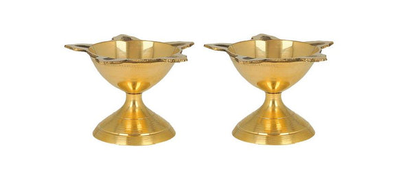 brass diya set