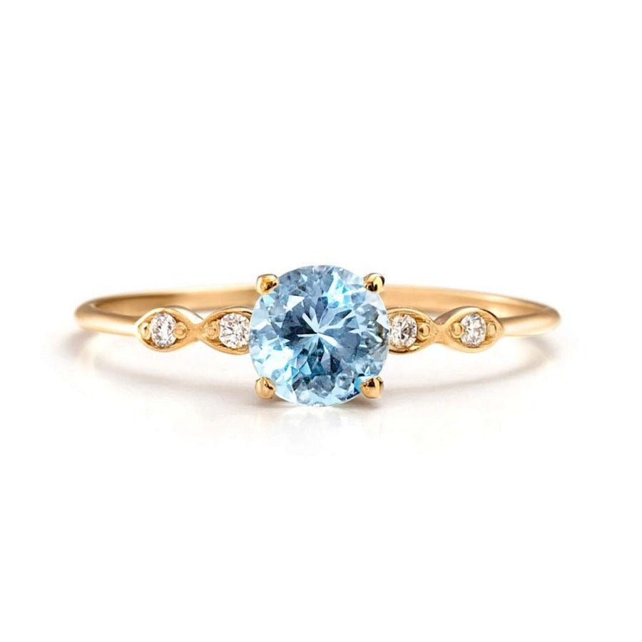 aquamarine engagement ring