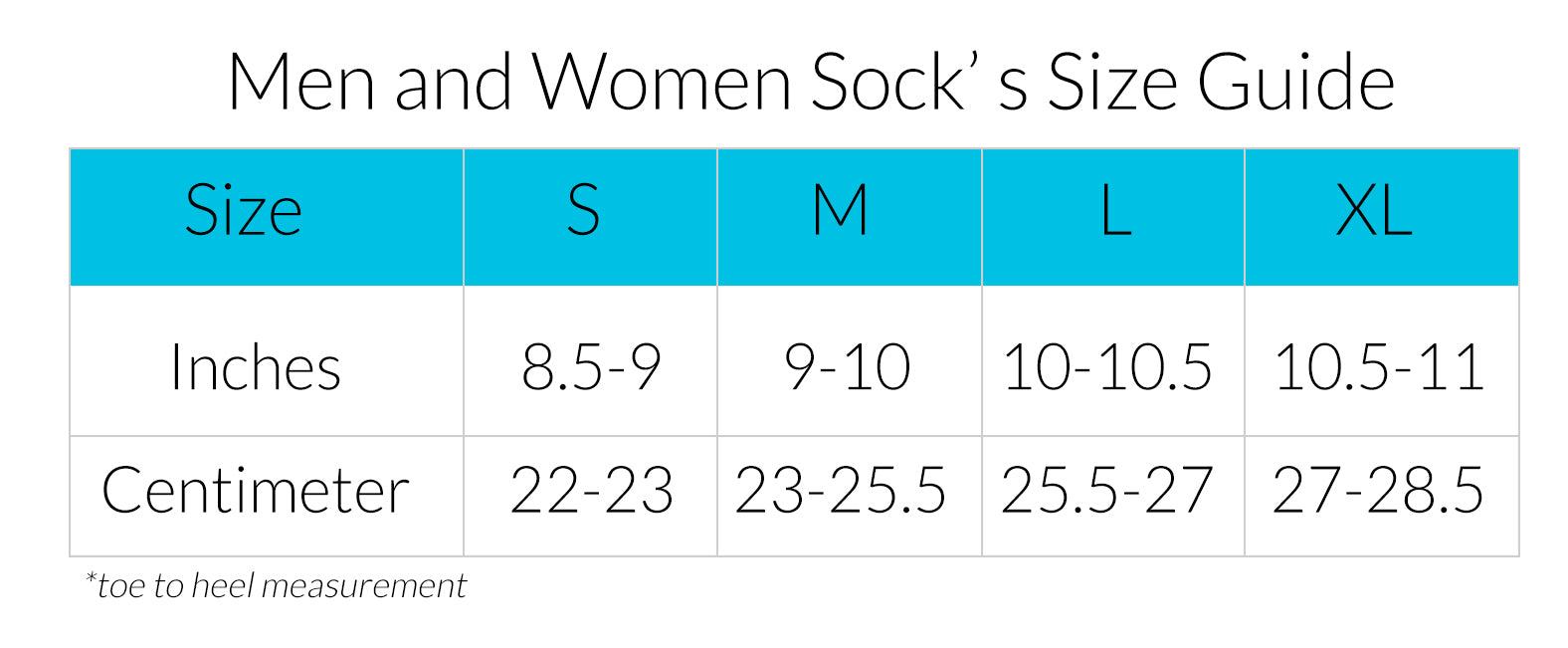 Chillys Youth Socks Size Chart