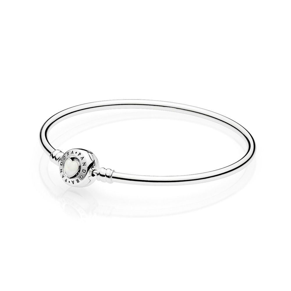 Pandora Moments Silver Bangle Loving 