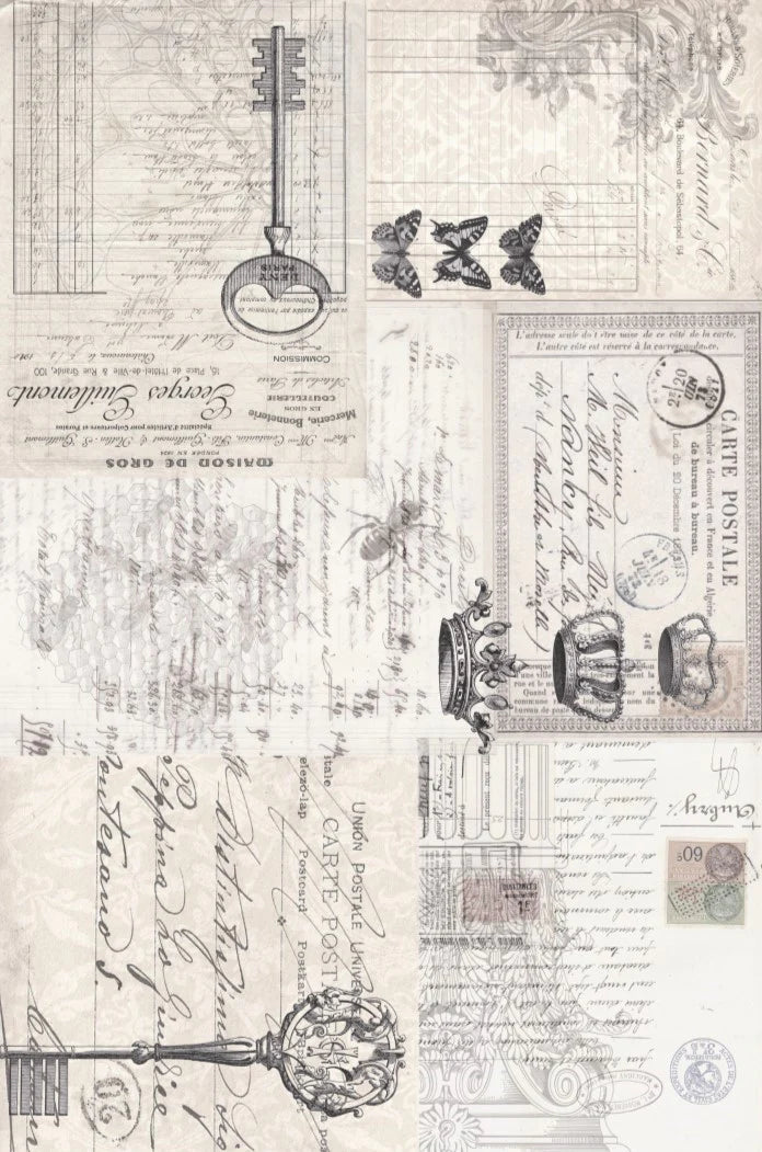Decoupage Paper Ephemera Collage