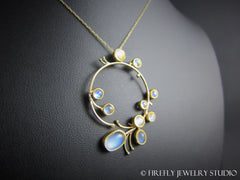 Blue Moonstone Wisteria Necklace by Firefly Jewelry Studio