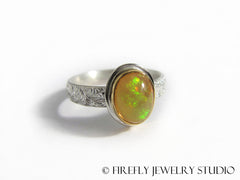 Ethiopian Opan Ring in 24k Gold and Silver by Firefly Jewelry Studio