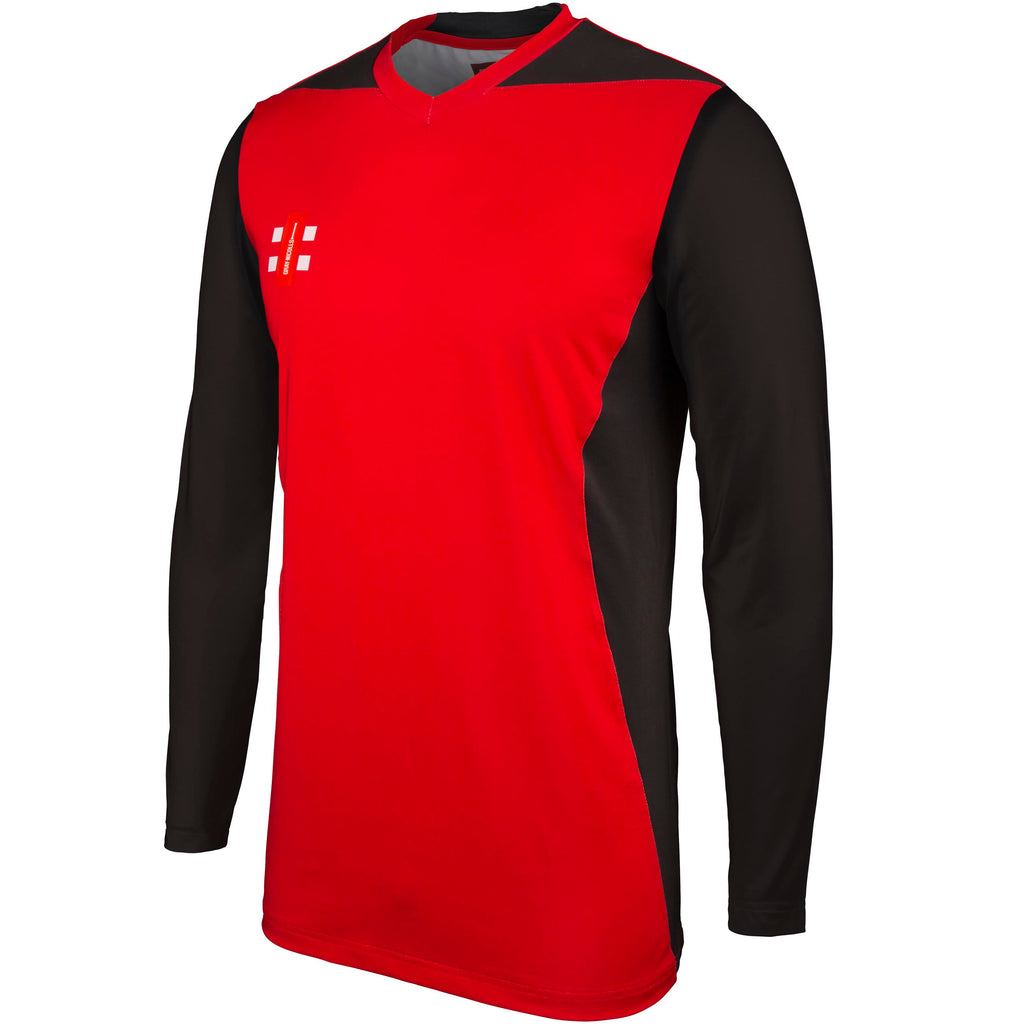 red and black cricket jersey