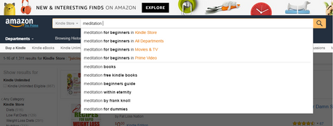 Amazon Search Bar Kindle Store Best Sellers List