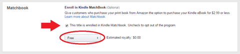 Matchbook Selection for ebooks at Amazon publishing