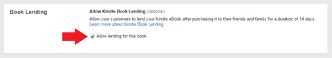 Book Lending Selection for ebooks at Amazon publishing