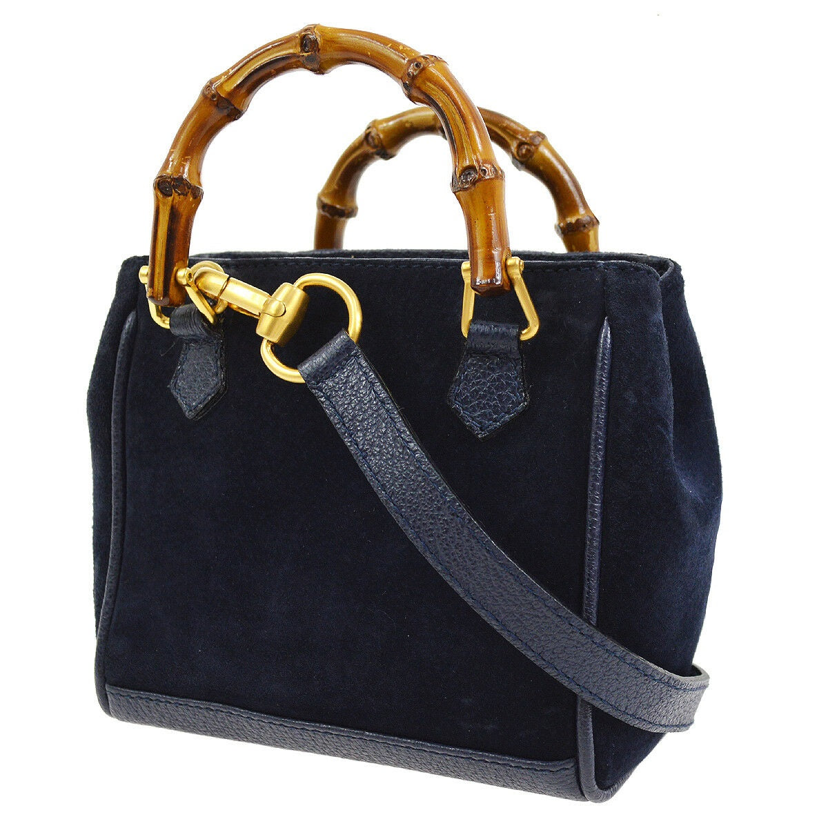 bamboo handle leather bag