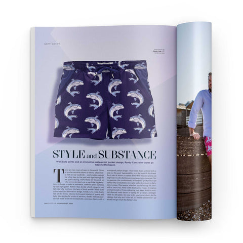 Randy Cow Swim Shorts in British GQ