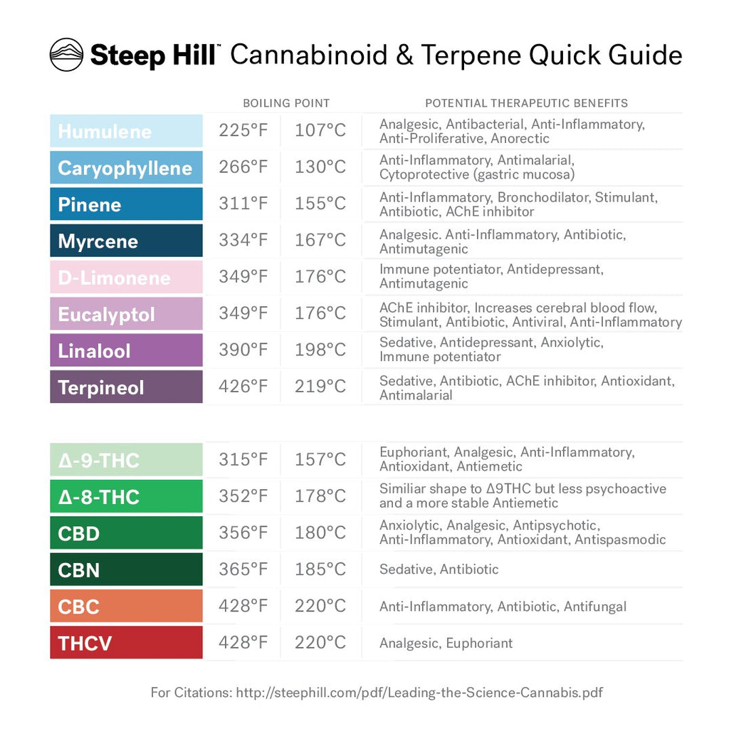 cannabinoid and terpene guide