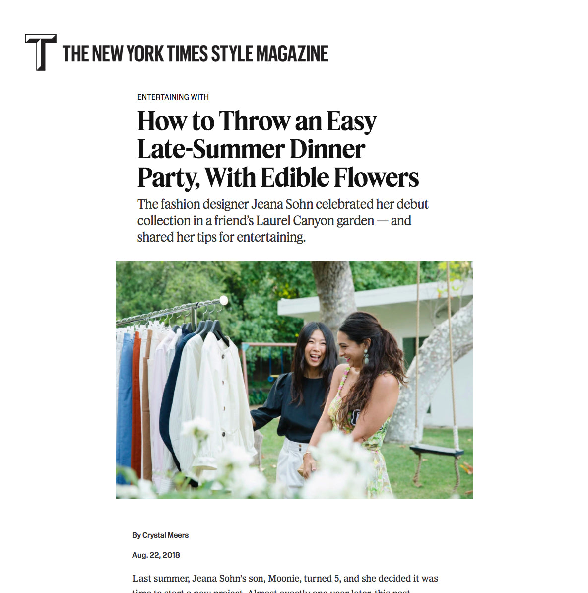 T Magazine - How to Throw an Easy Late-Summer Dinner Party, With Edible Flowers