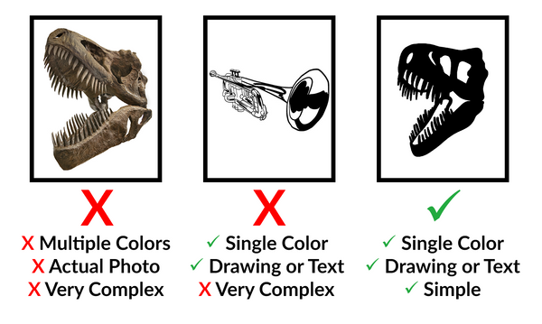 Acceptable types of artwork for custom decals