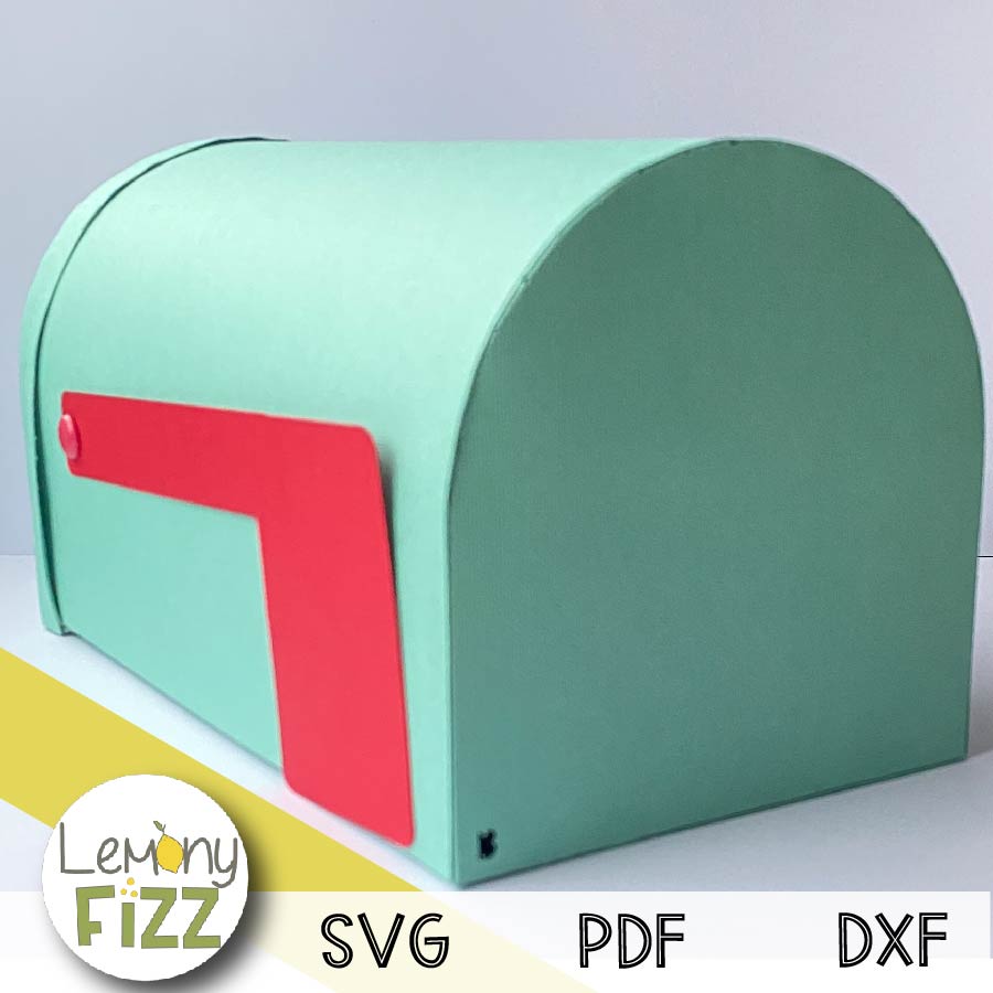 3D Paper Mailbox Template Papercraft SVG File Lemony Fizz