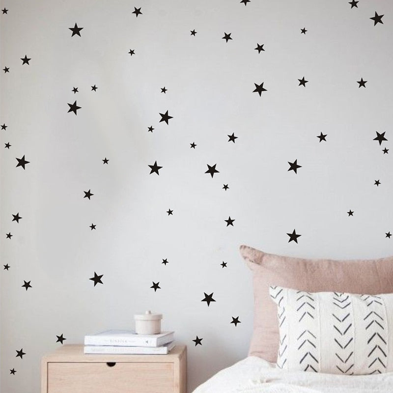 Nordic Style Five Pointed Star Wall Sticker Diy Wall Art Decals For Ki Swag Hero