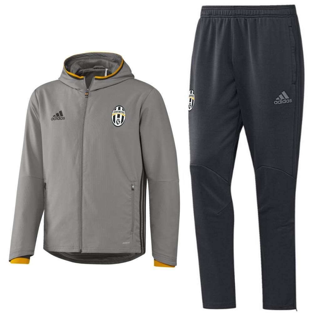 opzettelijk personeel Keelholte Juventus Grey Presentation Soccer Tracksuit 2016/17 - Adidas –  SoccerTracksuits.com