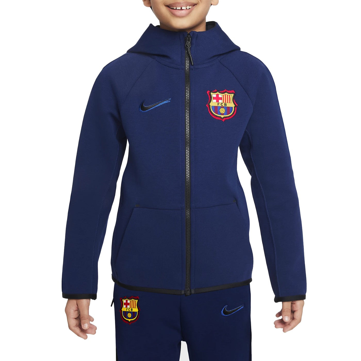 Kids - Barcelona Tech Fleece tracksuit 2022 - Nike – SoccerTracksuits.com