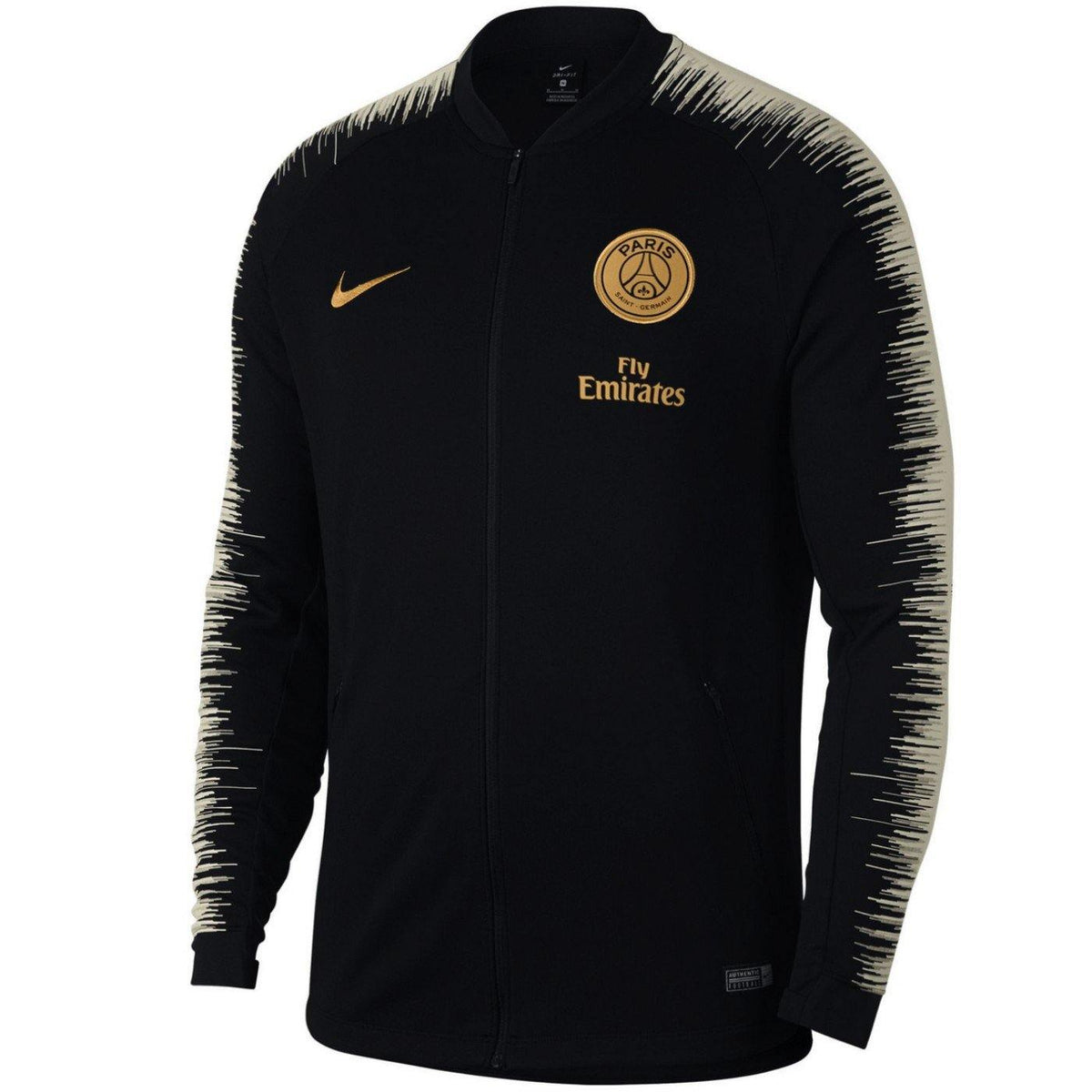 Paris Saint Germain soccer black Anthem presentation jacket 2018/19