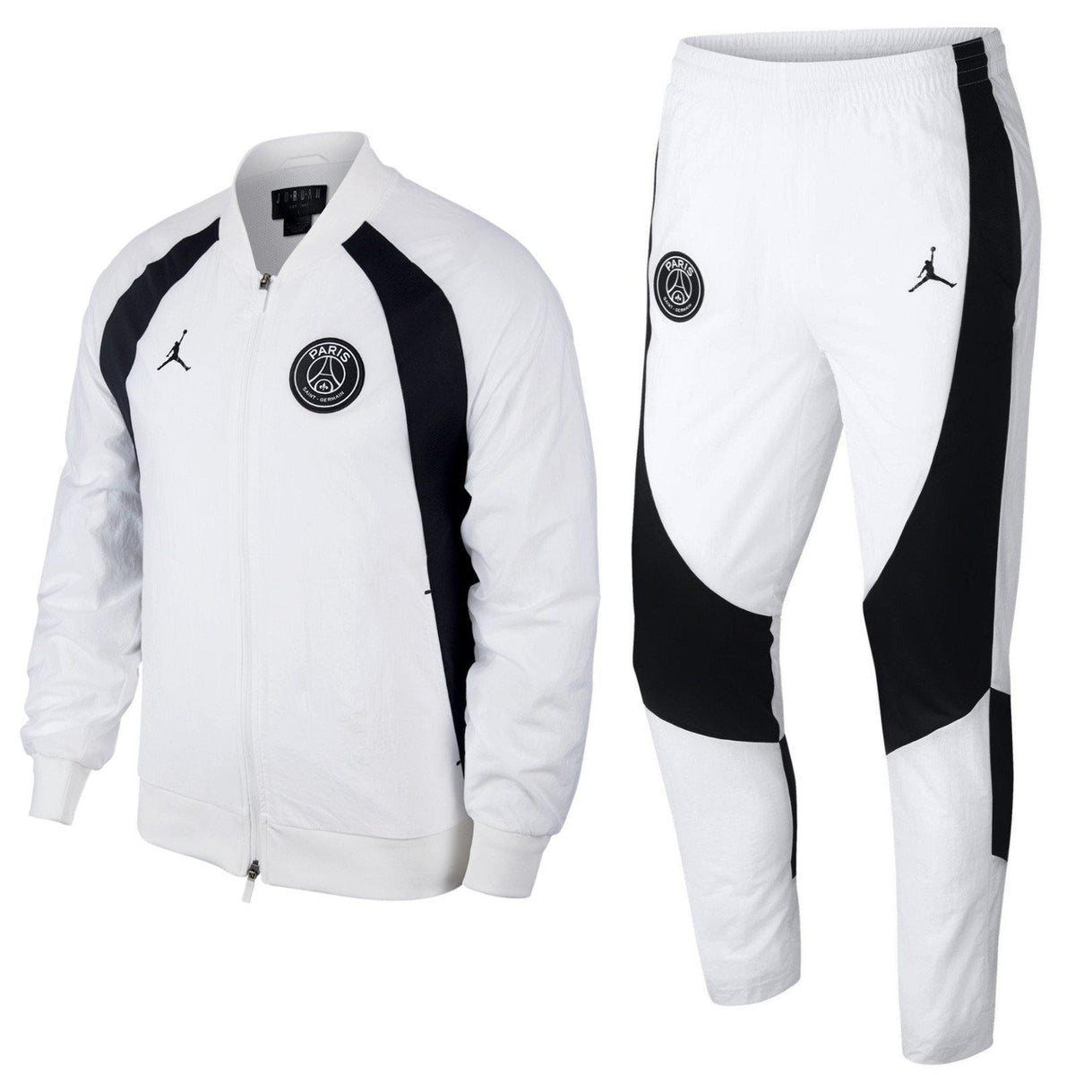 black and white jordan tracksuit