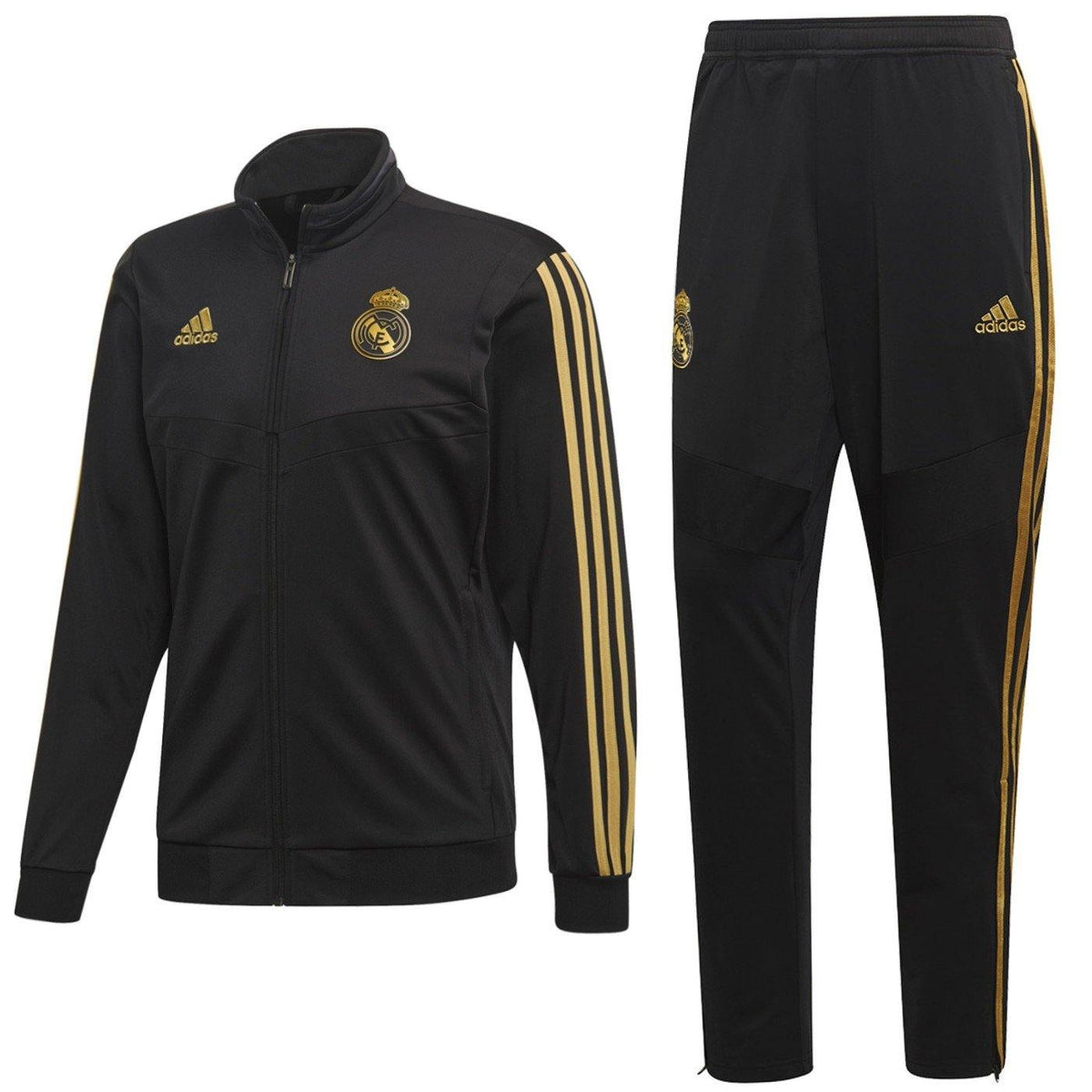 black and gold adidas tracksuit