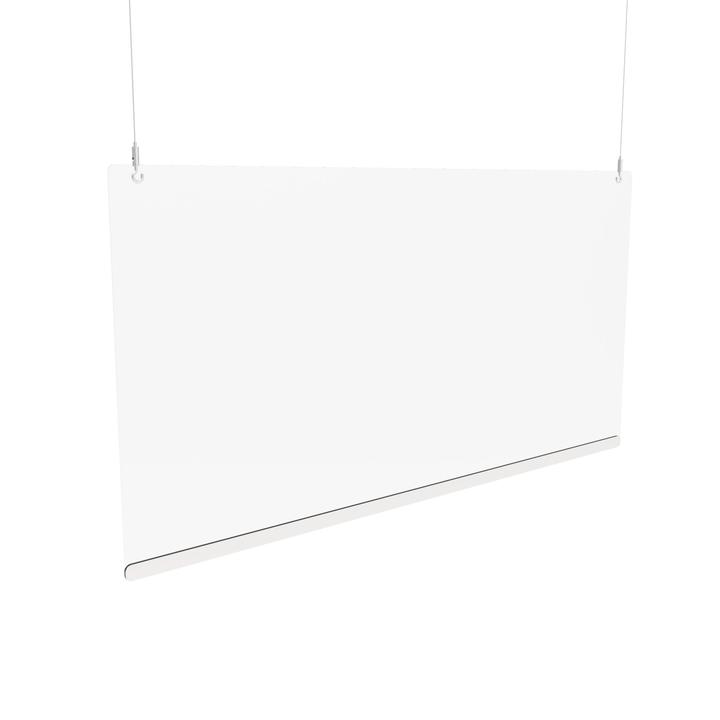 Pro Hanging Sneeze Guard Clear Plastic Screen Height Adjustable - Displaypro