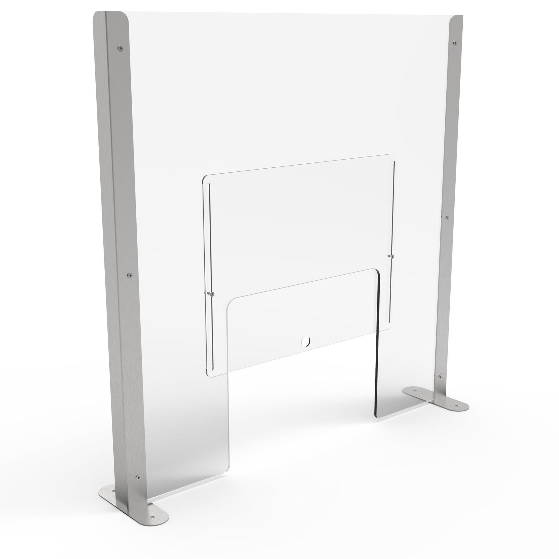 Pro Sneeze Guard with Acrylic Screen & Stainless-Steel Legs - Displaypro