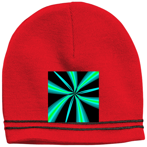 Green Blades - Sport Tek Colorblock Beanie - Indigo G