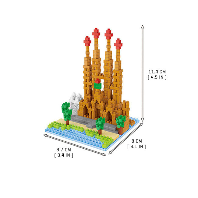 Sagrada Familia Spain Nanoblock Miniature Building Blocks New Sealed Pk NBH098 