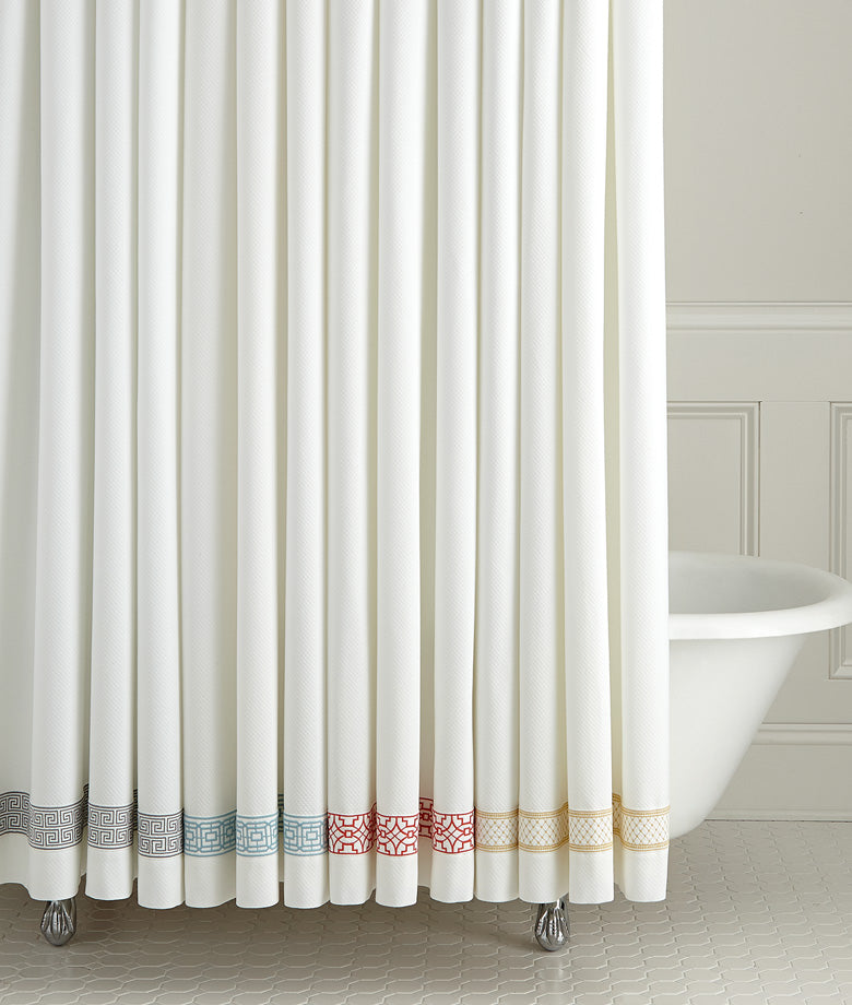 Duet Embroidery Shower Curtain