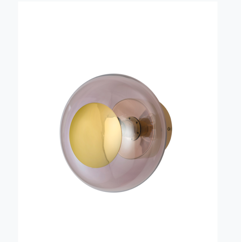 Horizon Glass Ceiling / Wall Light Ø29cm Gold
