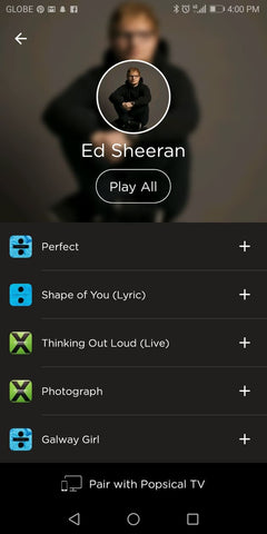 ed sheeran popsical mobile app