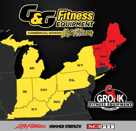 G&G Fitness Equipment to provide commercial treadmill elliptical gym equipment in West Virginia, Kentucky, and Indiana