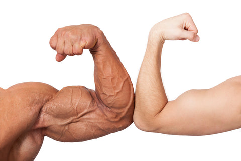 bodybuilder and normal arm size - gain strength without mass
