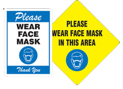 covid corona facemask signs for gyms and fitness centers