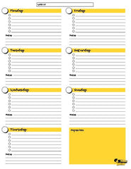 free weekly printable planner