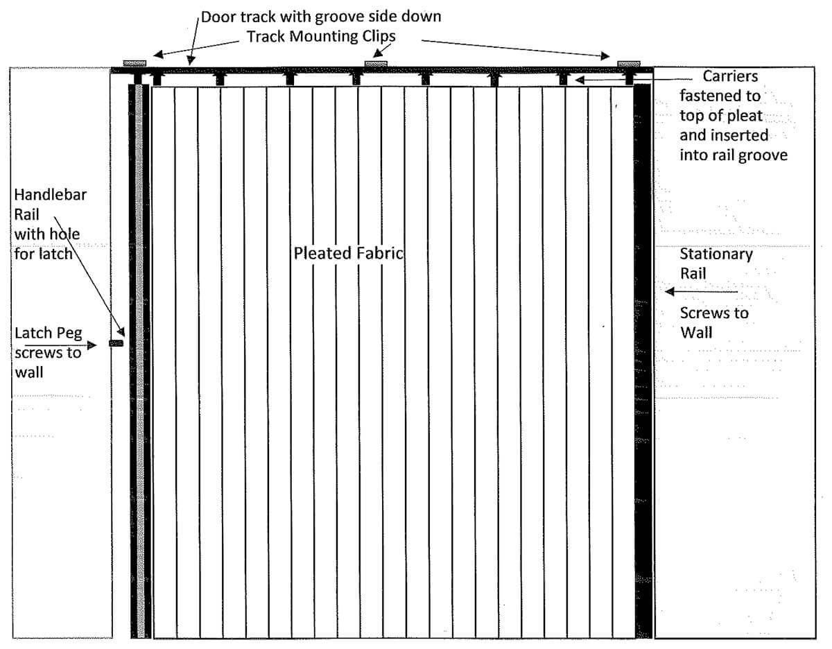 Pleated Accordion Door Diagram