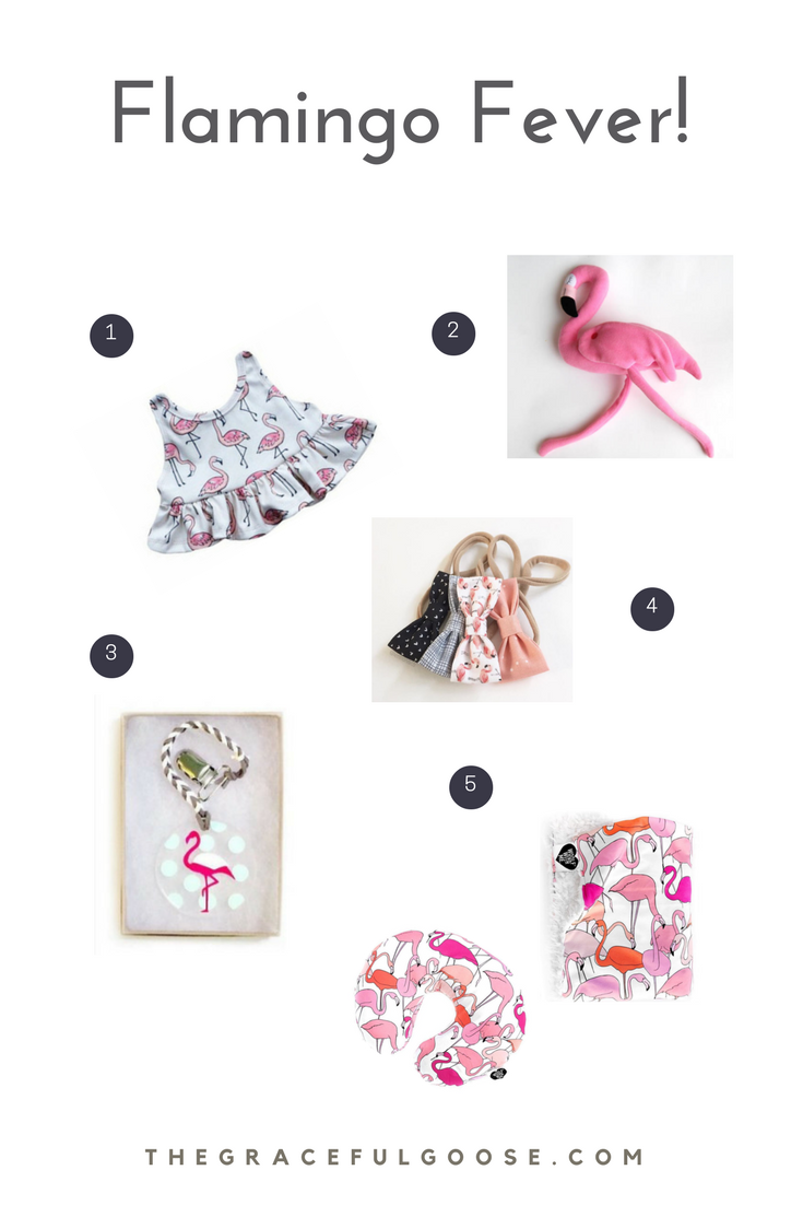 Flamingo themed baby shower gifts