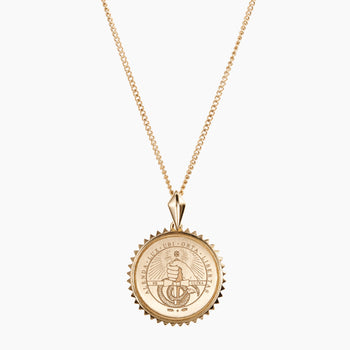 Gold Vermeil 14K Gold Davidson Crest Sunburst Necklace