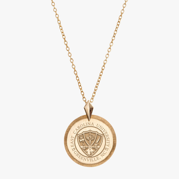 ECU Seal Florentine Necklace Petite Vermeil 14K Gold