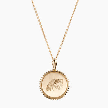 Gold Vermeil 14K Gold Florida A&M Snake Sunburst Necklace