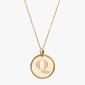 Quinnipiac Florentine Necklace Petite Gold