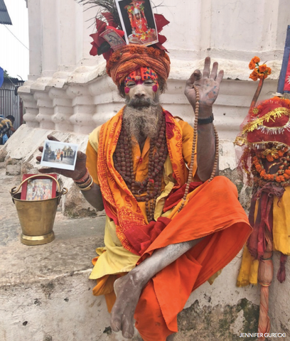  A holy man of Nepal, Sadhu, in Katmandu.