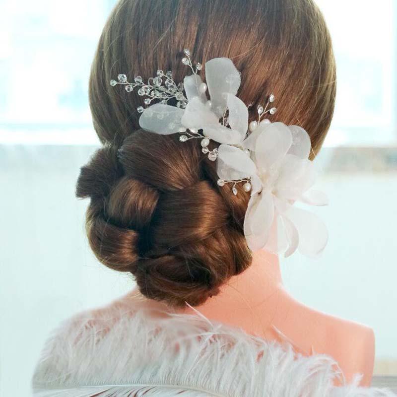 wedding headpieces with flowers