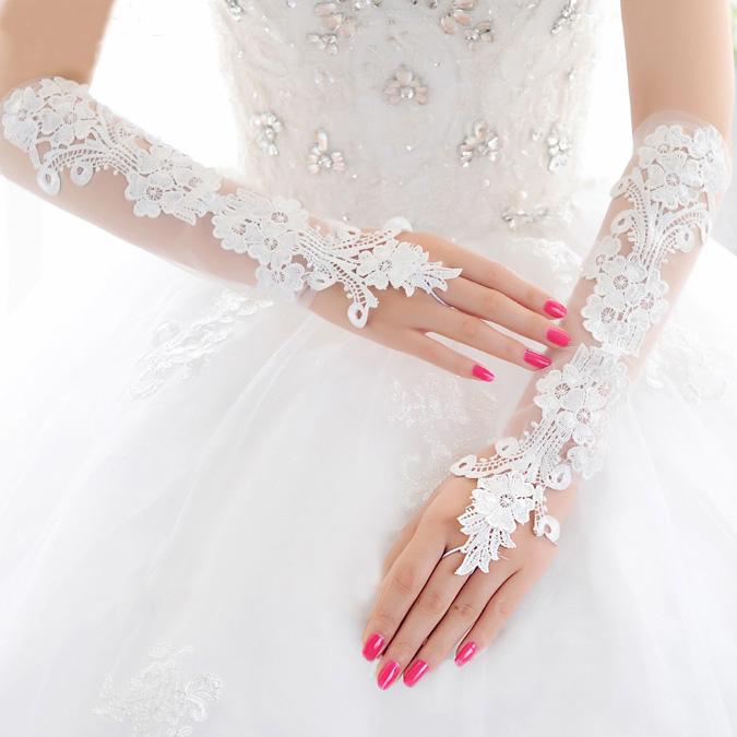 long sleeve lace gloves