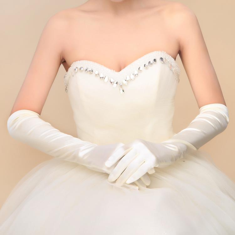 bridal gloves black