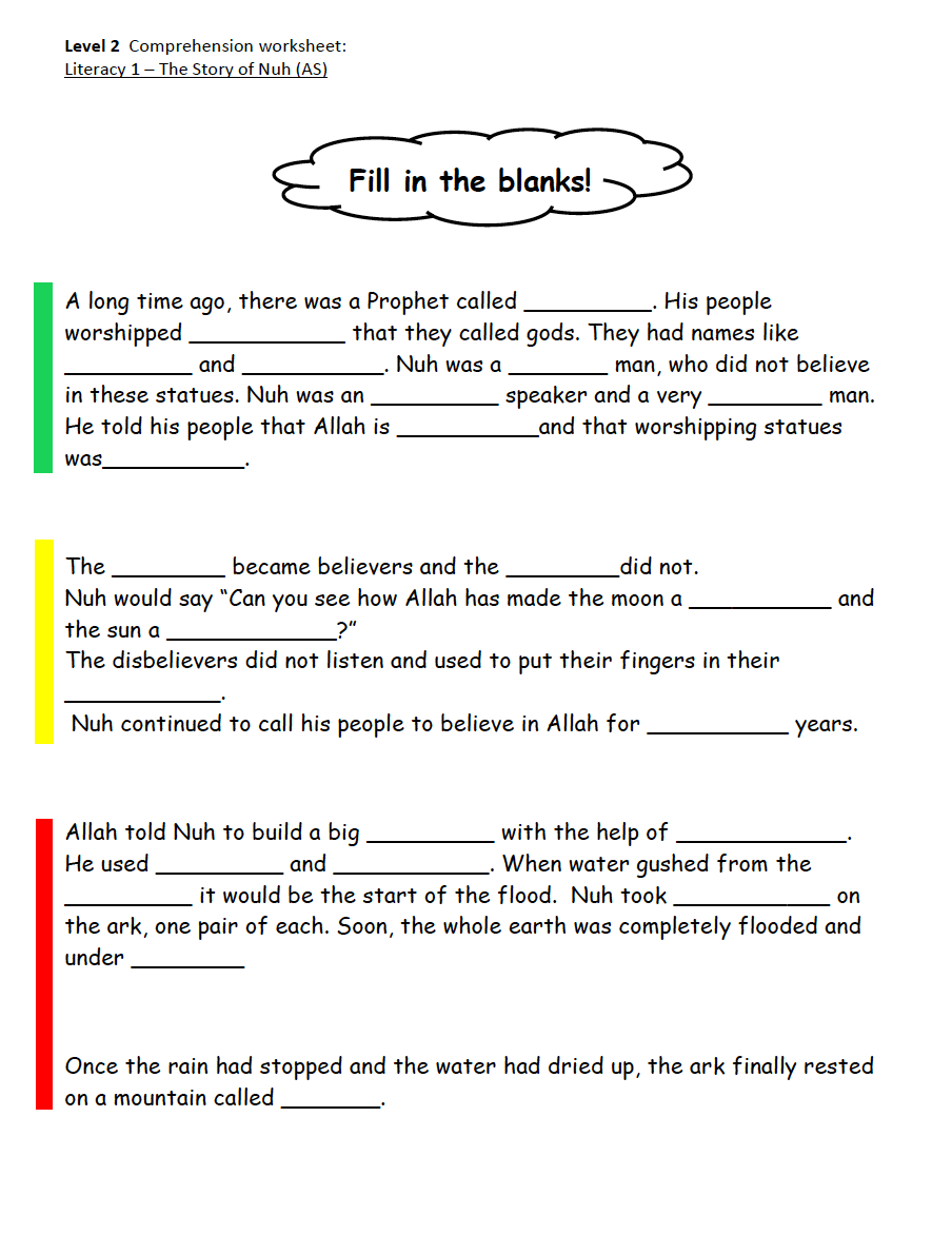 Stories of the Prophets: Prophet Nuh (as) Age 22+ [Digital Copy With Before The Flood Worksheet